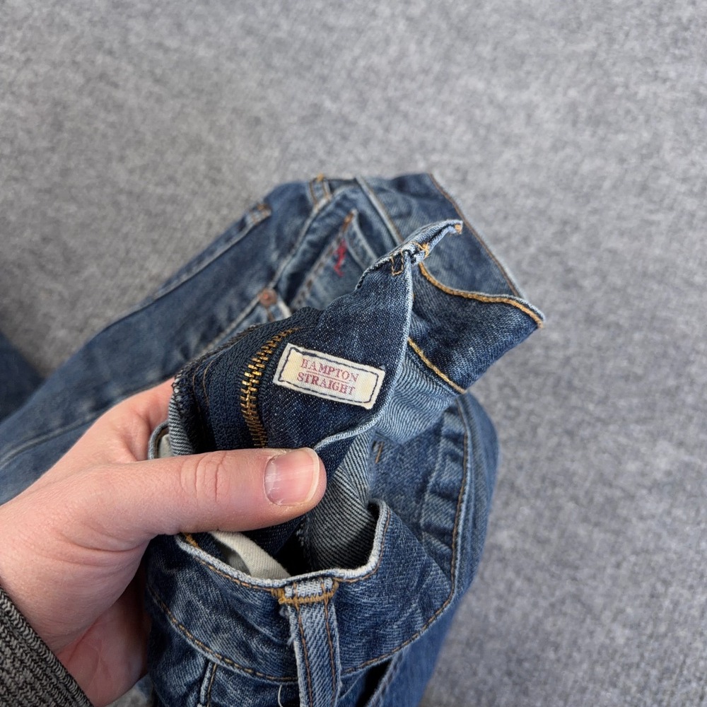 Polo Ralph Lauren Jeans Men 32x30 (FIT 34) Hampton Straight Distressed Denim‎ - Picture 11 of 14